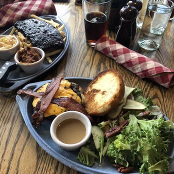 Bully Ranch Restaurant - Half rack of ribs and a beef burger. - American Near Me - Vail, Colorado