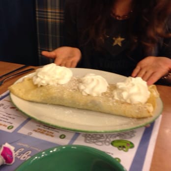 Cora - Slab of crepe and banana chocolate. Did I say big portions! :D - Breakfast & Brunch Near Me - Coquitlam, British Columbia