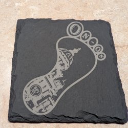 DnR Custom Apparel - Coaster with laser etched logo.