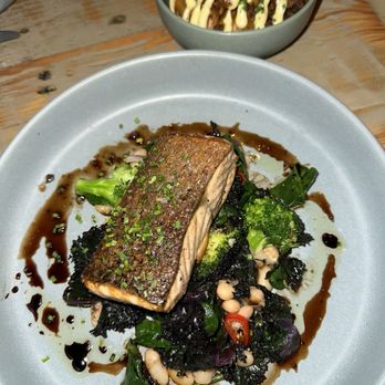 The Well - Salmon, potatoes - Gluten-Free Near Me - Austin, Texas The Well - Salmon, potatoes - Gluten-Free Near Me - Austin, Texas