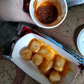 Sonic Drive-In - Mini chili cheese tot with chilli on the side . They usually smother it with too much chilli so I get it on the side. - Burgers Near Me - Springfield, Oregon Sonic Drive-In - Mini chili cheese tot with chilli on the side . They usually smother it with too much chilli so I get it on the side. - Burgers Near Me - Springfield, Oregon