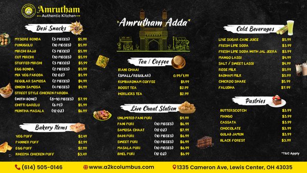 Menu photo 3 Amrutham Authetic Kitchen Lewis Center, OH