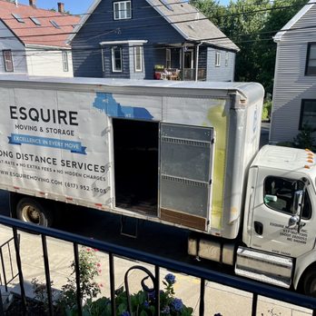 Esquire Moving & Storage - Truck is about the length of 2 parking spaces for SUV - Movers Near Me - Boston, Massachusetts