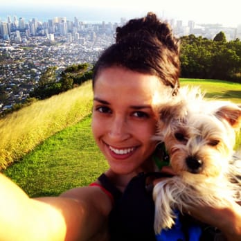 Pu'u 'Ualaka'a State Park - Me and the pup at the lookout - Parks Near Me - Honolulu, Hawaii