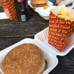 Istanbul chicken burger with chips