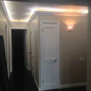 Dropped Down Crown Molding And Installed Led Rope Lighting