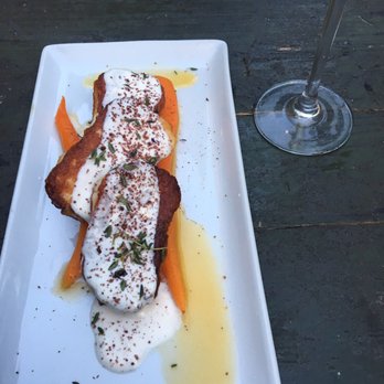 Little Collins - grilled halloumi and carrot appetizer. so good. - Breakfast & Brunch Near Me - Amsterdam, New Hampshire