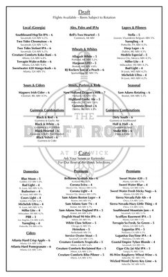 Menu photo 6 The Draft Room At Berwick Savannah, GA