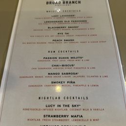 Cocktail Menu
