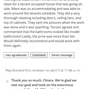 Rileni Cleaning Services - Customer very happy!!! - Home Cleaning Near Me Rileni Cleaning Services - Customer very happy!!! - Home Cleaning Near Me
