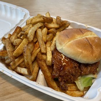 Miss Toya's Southern Kitchen - Hot Honey Chicken Sandwich with fries - Southern Near Me - Gaithersburg, Maryland Miss Toya's Southern Kitchen - Hot Honey Chicken Sandwich with fries - Southern Near Me - Gaithersburg, Maryland