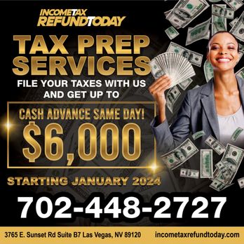 Income Tax Refund Today - Tax Services Near Me - Paradise, Nevada Income Tax Refund Today - Tax Services Near Me - Paradise, Nevada