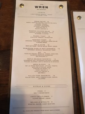 Menu photo 7 The Wren New York, NY Menu photo 7 The Wren New York, NY