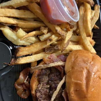 Baker's Crust - Smoky Bacon Burger Stack - Breakfast & Brunch Near Me - Virginia Beach, Virginia Baker's Crust - Smoky Bacon Burger Stack - Breakfast & Brunch Near Me - Virginia Beach, Virginia