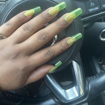 Me Nail Spa - Lime green jelly nails - Nail Salons Near Me - Alameda, California