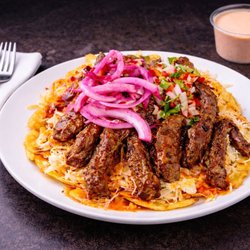 Carne asada con tajada. Honduras style steak with plantain