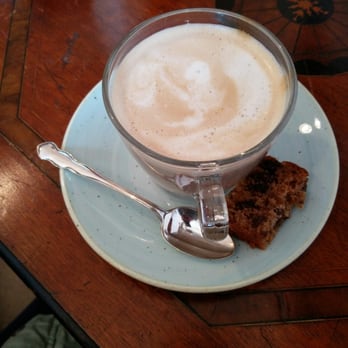 Strumpets - Flat white with jersey milk & a bit of tea cake! - Coffee & Tea Near Me - Edinburgh, EDH