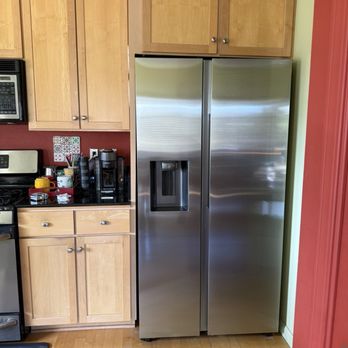 Yeliseev Works - Trim around the new refrigerator. - Door Sales/Installation Near Me Yeliseev Works - Trim around the new refrigerator. - Door Sales/Installation Near Me