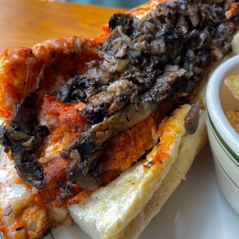 Dimestore Delibar - Chicken Parm on Baguette, add mushrooms - New American Near Me - Denver, Colorado