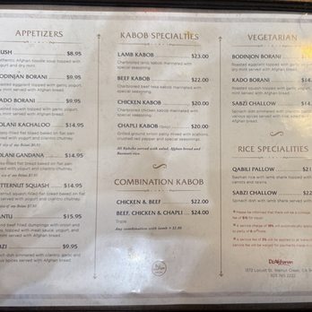 De Afghanan Kabob House - Afghan Near Me - Walnut Creek, California
