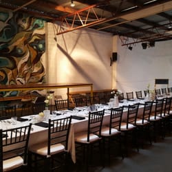 Tenth & Gibson - The space with our hired tables added.
