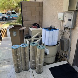 JV’s Pool Service - New cartridges replacements, before and after. JV's Pool service has it covered