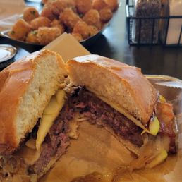 Crisp Air Don't Care Burger and Parm-Truffle Tots Crisp Air Don't Care Burger and Parm-Truffle Tots
