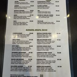Mahoney's Public House - Menu