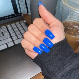 One blue hand