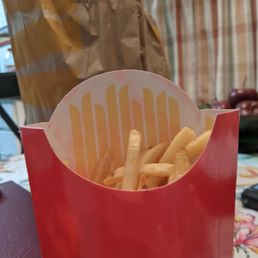 french fries in a red box