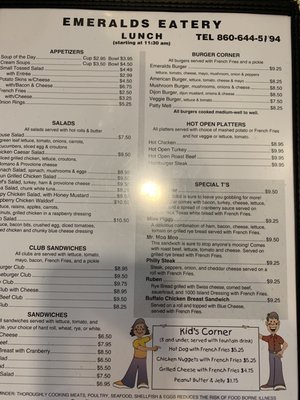 Menu photo 4 Emerald's Eatery South Windsor, CT