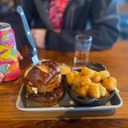 Tapped Public House - Pretzel Burger 10/10