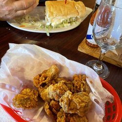 Millside Restaurant & Bar - Fish Po'boy with fried Oysters.  Yum