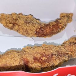 Wendy's - Absolute garbage chicken strips in the kids' meal. They must not think children deserve decent food.    Kids' 2 PC. Tenders