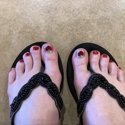 Pedicure nail design - Valentines theme Pedicure nail design - Valentines theme