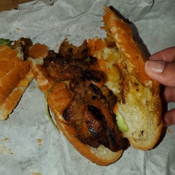 Pho Daily - CHICKEN is old ans burn could eat it. It was so hard to bite and chew... eat only the bread.. - Vietnamese Near Me - Gardena, California