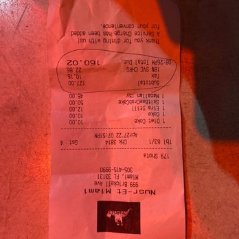 Nusr-Et Steakhouse - As if $10 Diet Coke wasn't enough how about $12 water. - Steakhouses Near Me - Miami, Florida