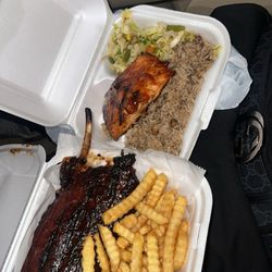 Island VYBZ Fusion Grill - Guava BBQ Baby Back Ribs Pineapple BBQ Salmon