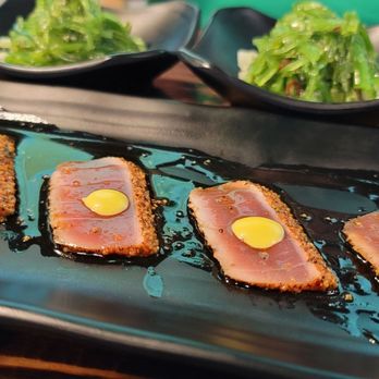 Osuki - Paper tuna and seaweed salad appetizers.. you must try both! - Japanese Near Me - Melbourne, Florida Osuki - Paper tuna and seaweed salad appetizers.. you must try both! - Japanese Near Me - Melbourne, Florida