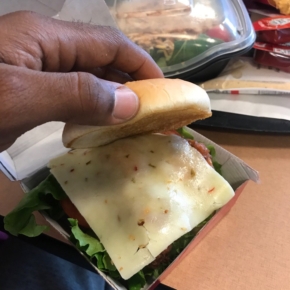 Chick-fil-A - Spicy chicken sandwich w/ pepper jack cheese - Fast Food Near Me - Mount Laurel, New Jersey Chick-fil-A - Spicy chicken sandwich w/ pepper jack cheese - Fast Food Near Me - Mount Laurel, New Jersey