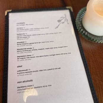 Rune - Bar Menu - New American Near Me - Fort Wayne, Indiana