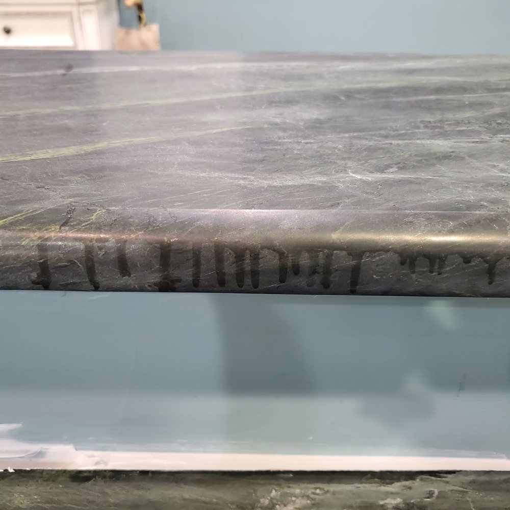 Blue Sky Countertops - This is dried sealer. - Countertop Installation Near Me - Denton, Texas Blue Sky Countertops - This is dried sealer. - Countertop Installation Near Me - Denton, Texas