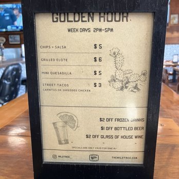 Wild Taco - 5/16/25 HH Menu - Mexican Near Me - Newport Beach, California Wild Taco - 5/16/25 HH Menu - Mexican Near Me - Newport Beach, California