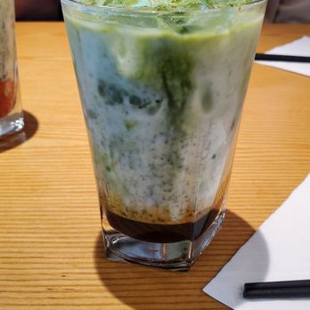 Tendon Kohaku - Iced kuromitsu matcha latte - Japanese Near Me - Bellevue, Washington Tendon Kohaku - Iced kuromitsu matcha latte - Japanese Near Me - Bellevue, Washington