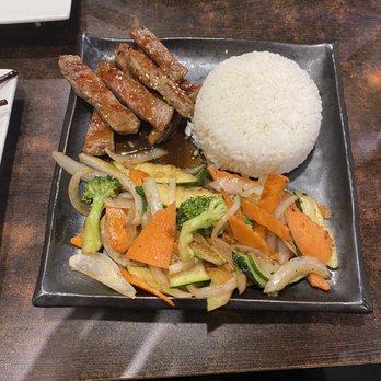 IZA Robata - Teriyaki Beef, Steamed Rice, vegetables, Edamame - Ramen Near Me - Spring, Texas IZA Robata - Teriyaki Beef, Steamed Rice, vegetables, Edamame - Ramen Near Me - Spring, Texas