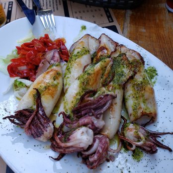 Tribuna - Delicious Squid a la plancha - Tapas Bars Near Me - Seville, SE