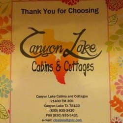 Canyon Lake Cabins & Cottages