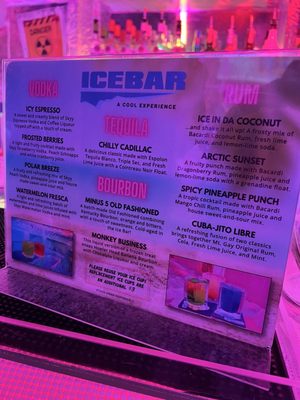 Menu photo 2 minus5 ICEBAR Las Vegas, NV Menu photo 2 minus5 ICEBAR Las Vegas, NV