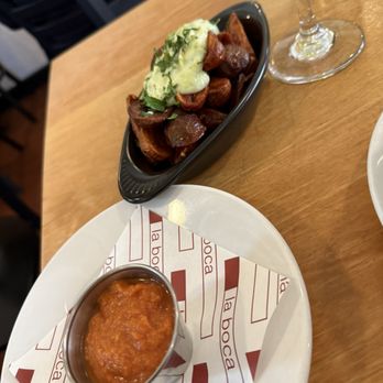 La Boca - Patatas bravas (brava sauce on the side) - Tapas Bars Near Me - Santa Fe, New Mexico
