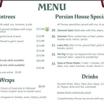 Persian Garden - Menu 5/26 - Mediterranean Near Me - Casa Grande, Arizona Persian Garden - Menu 5/26 - Mediterranean Near Me - Casa Grande, Arizona